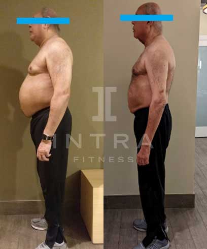 intra fitness client weight loss transformation